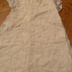 Zara blush pink lace dress